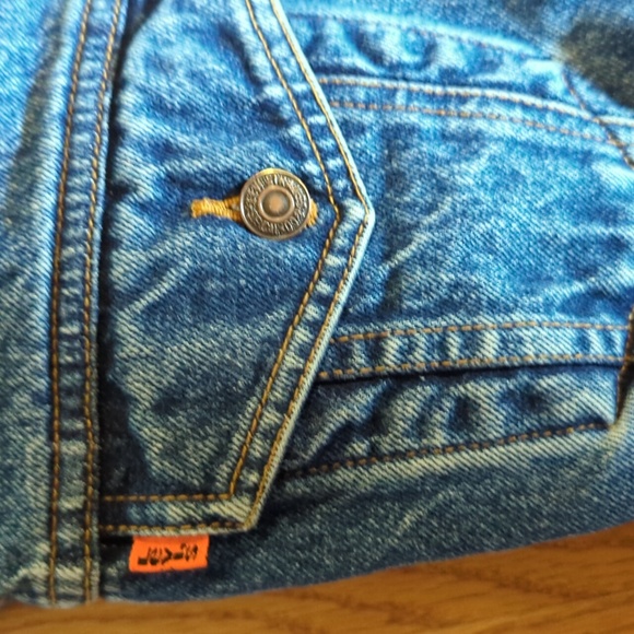 Vintage Levi's Orange Tab Blue Jean Jacket Size: Large - Picture 5 of 8